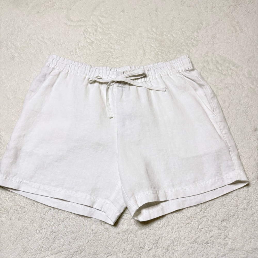 Tommy Bahama Women's Two Palms Linen Drawstring White Casual Shorts -Sz Med, NWT - Picture 3 of 14